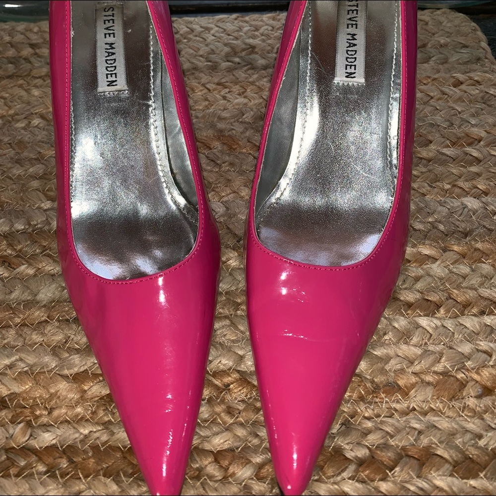 Vintage Steve Madden Pink Patten Leather Heels
